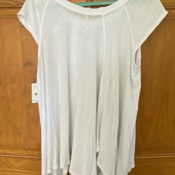 Free people white cotton Tunic with front slit (S) - Picture 3 of 10